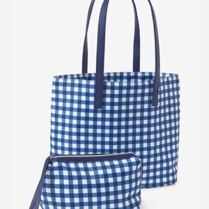 2 pc tote with makeup bag